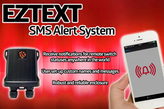SMS service notifies & allows control from anywhere in the world